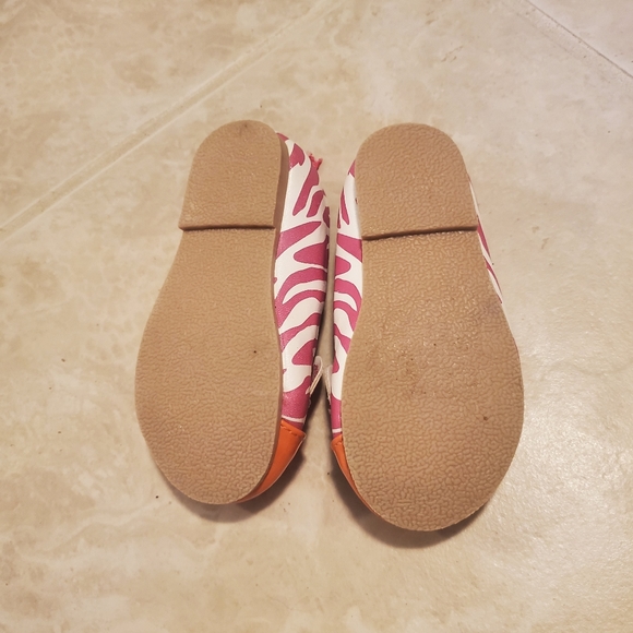 Gymboree Hot Pink and Orange Zebra Flats Toddler Size 5 - Picture 4 of 4
